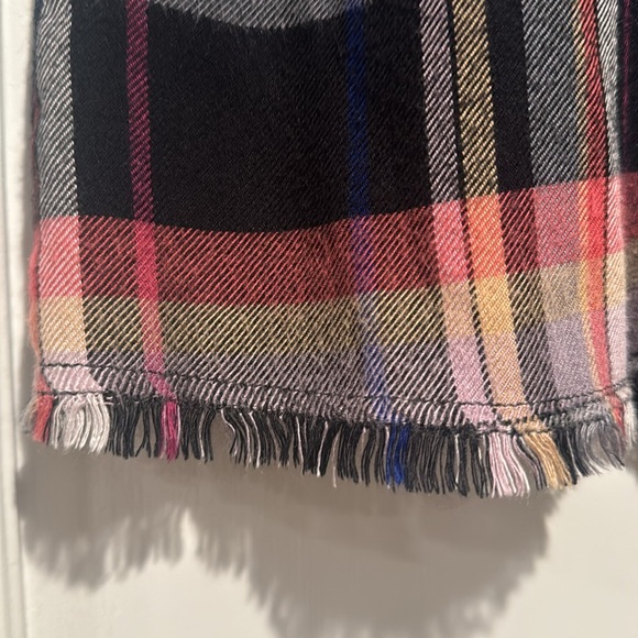 Cloth & Stone for Anthropologie Mallory Plaid Short Sleeve Back Button Blouse-Sm - Picture 8 of 13